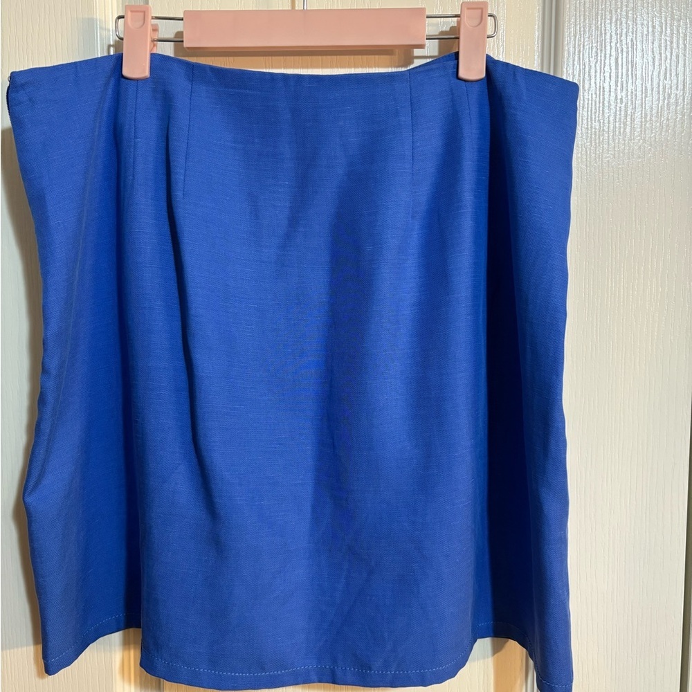 LOFT Blue Mini Skirt - Picture 2 of 6